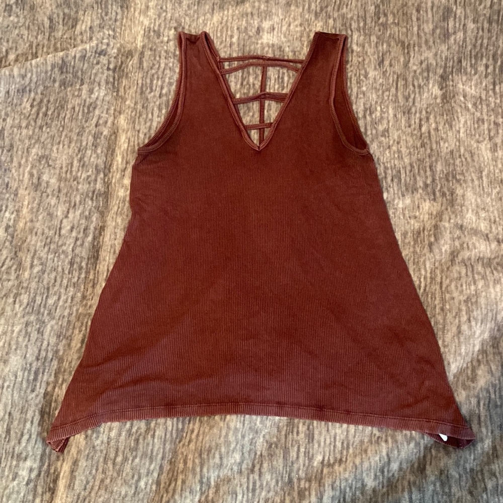 AEO soft & sexy ribbed caged tank top SZ XS